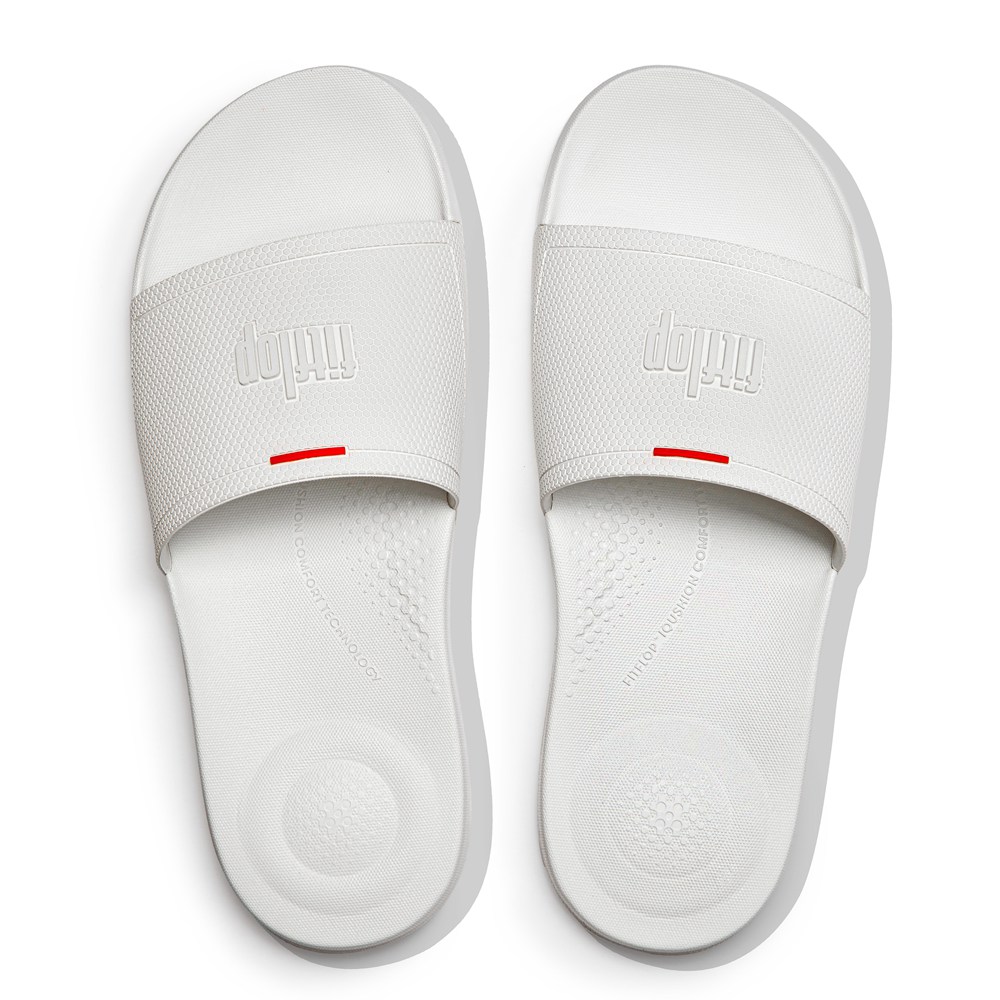 Fitflop Mens Slides White - Iqushion Pool - 64DQYMFAN